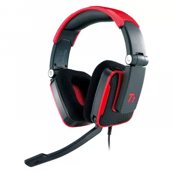 Thermaltake Tt eSPORTS SHOCK herný headset - Royal Red, káblový 3,5 mm, Over-Ear, zasúvateľný mikrofón, skladací