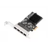 EXSYS EX-6083 PCIe x4 Gigabit Ethernet 4-portová low-profile sieťová karta