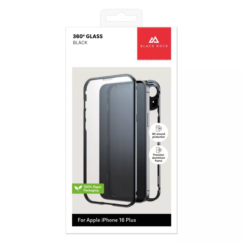 Black Rock Cover 360° Glass pre Apple iPhone 16 Plus, čierna 00228104