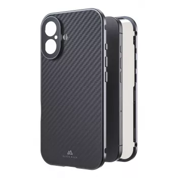 Black Rock Cover 360° Glass pre Apple iPhone 16, pravý karbón (00228085)