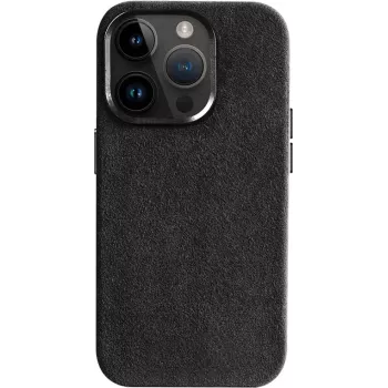 CYOO Alcantara puzdro pre iPhone 16 Pro – čierne CY123617