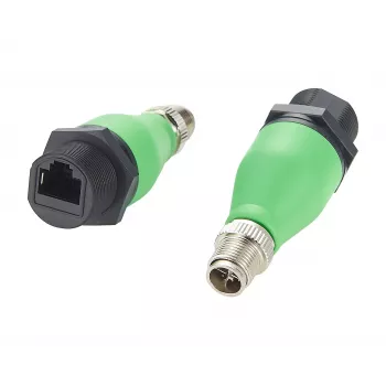 EXSYS EX-49544 M12 X-Code 8-Pin konektor samec na RJ45 konektor samica IP67 priemyselný Ethernet adaptér, 10 Gbps