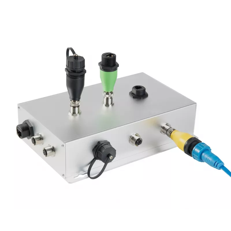 EXSYS EX-49544 M12 X-Code 8-Pin konektor samec na RJ45 konektor samica IP67 priemyselný Ethernet adaptér, 10 Gbps