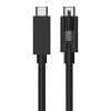 EXSYS EX-K1595V-2.0 USB-C na USB-C kábel, 2m, čierny, skrutkovací konektor