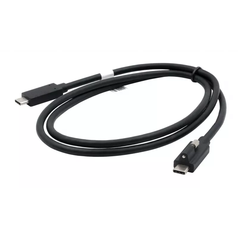 EXSYS EX-K1595V-2.0 USB-C na USB-C kábel, 2m, čierny, skrutkovací konektor