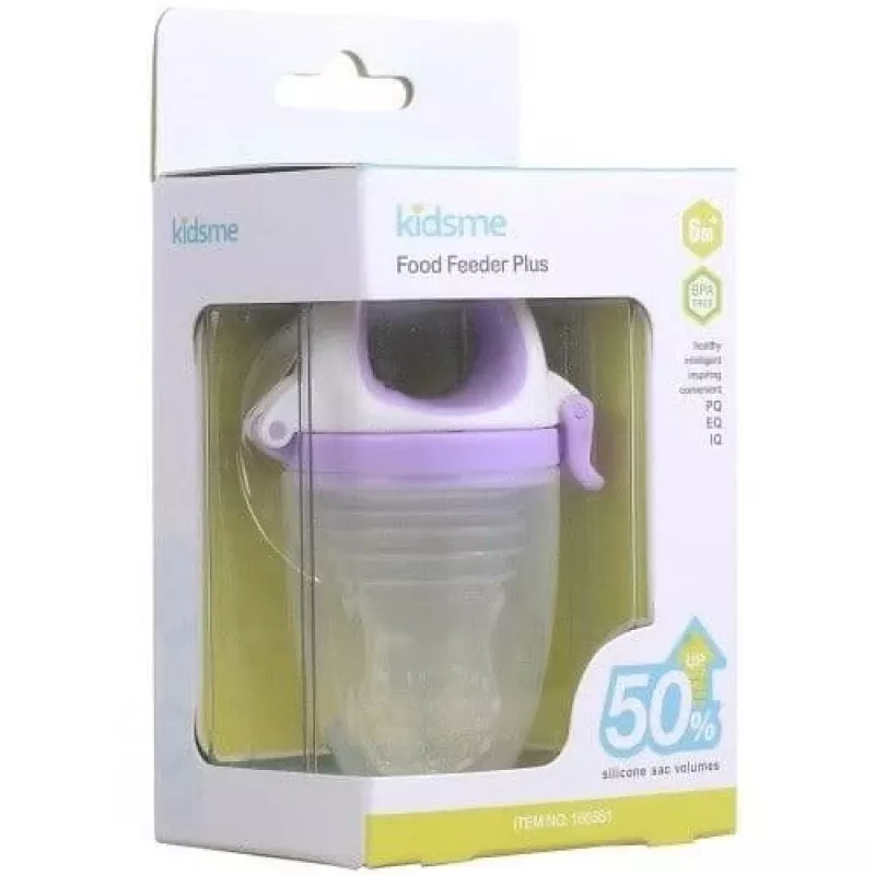 Kidsme Food Feeder Plus kŕmidlo pre bábätká od 6 mesiacov, levanduľová