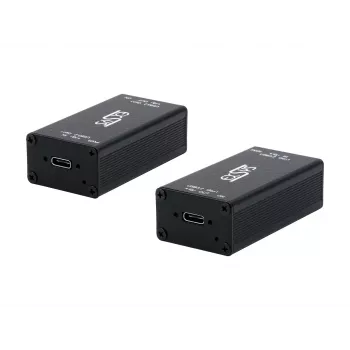 EXSYS EX-1502HMVS priemyselný 1-port USB-C 3.2 Gen 1 na USB-A adaptér s 15KV ESD ochranou proti prepätiu, montáž na DIN lištu, 9-48V DC