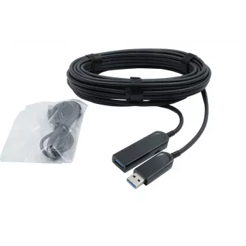 EXSYS USB 3.2 Gen 1 aktívny optický kábel (AOC) 10m, USB-A na USB-A, čierny EX-K1691