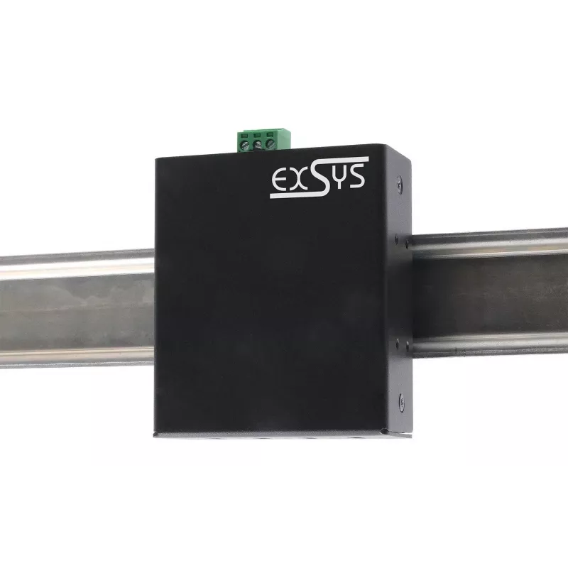 EXSYS EX-12274HMS USB 3.2 Gen 2x1 4-port priemyselný kovový hub, 10Gbps, 15KV ESD, montáž na stenu/DIN lištu