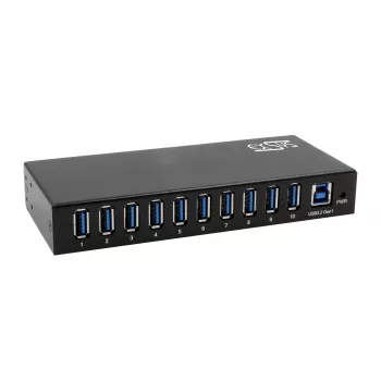 EXSYS EX-11290HMS USB 3.2 Gen 1 10-portový hub s 12V/5A napájacím zdrojom