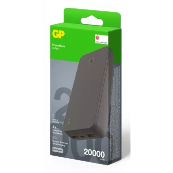 GP PowerBank B+ 20000 mAh čierna GPPBB20BBKBSR554