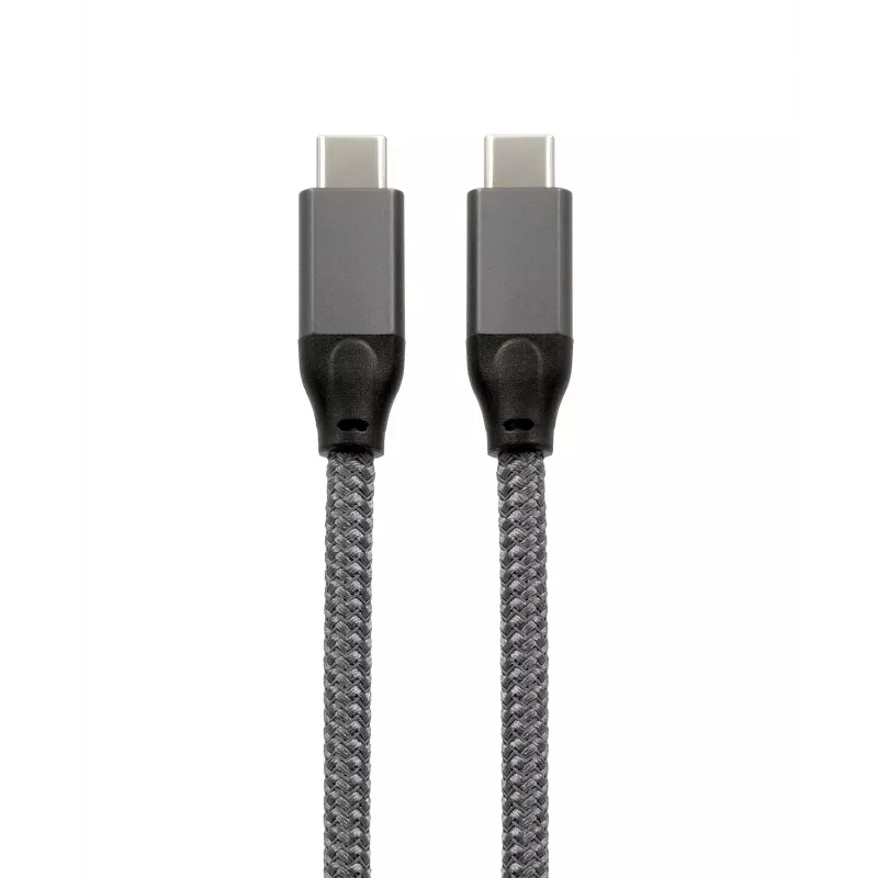 EXSYS USB 3.2 Gen 2x2 USB-C kábel, 20 Gbit/s, 5A, 100W, sivý pletený, 3,0m EX-K1596-3.0
