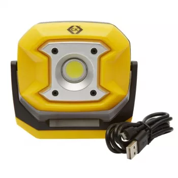 C.K Tools nabíjateľné pracovné svietidlo, COB LED, 700 lm, 10 W, IP65/IK05 (T9735USB)