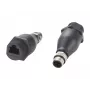 EXSYS EX-49504 M12 A-Code 8-Pin konektor samec na RJ45 konektor samica priemyselný Ethernet adaptér, IP67