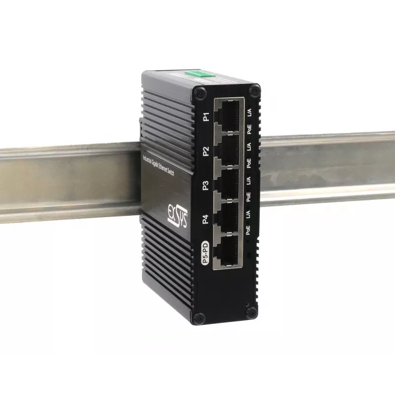EXSYS Mini 5-portový Ethernet PoE Pass-Through switch - 5x10/100/1000Tx (EX-62020POE-P)