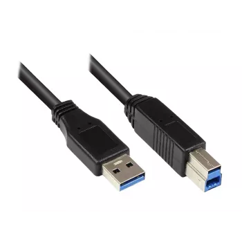 EXSYS USB 3.0 kábel Type-A samec na Type-B samec 1,0 m čierny EX-K1503