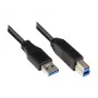 EXSYS USB 3.0 kábel Type-A samec na Type-B samec 1,0 m čierny EX-K1503