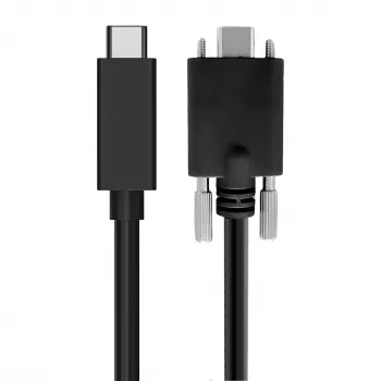EXSYS USB 3.2 Gen 2x1 kábel C-C s ryhovanými skrutkami, 1m, čierny (EX-K1591V-1.0)