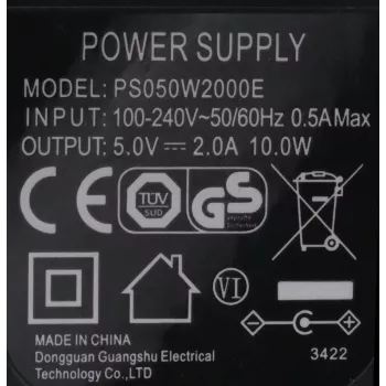 EXSYS EX-6981 5V 2A 10W AC/DC napájací zdroj s 5,5mm DC dutým konektorom