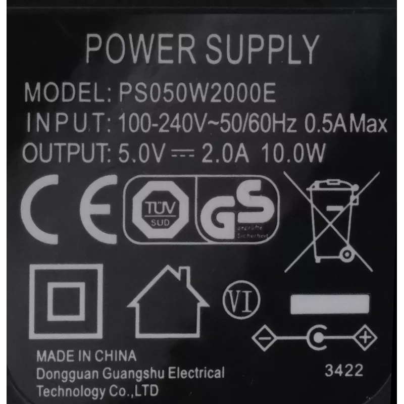 EXSYS EX-6981 5V 2A 10W AC/DC napájací zdroj s 5,5mm DC dutým konektorom