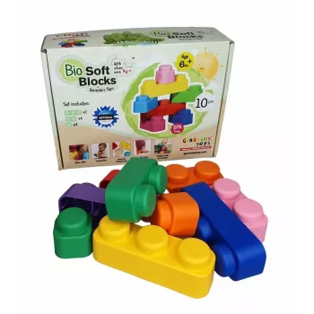 Gerardo's Toys GT3108 mäkká stavebnica, 10 dielov, EVA pena, viacfarebná