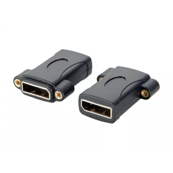 EXSYS EX-49304 panel-mount DisplayPort konektor samica-na-samicu adaptér, skrutkovateľný, 8K 60Hz
