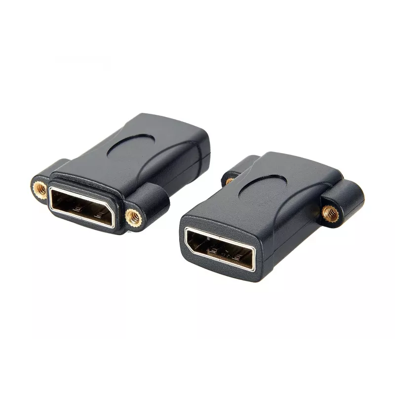 EXSYS EX-49304 panel-mount DisplayPort konektor samica-na-samicu adaptér, skrutkovateľný, 8K 60Hz
