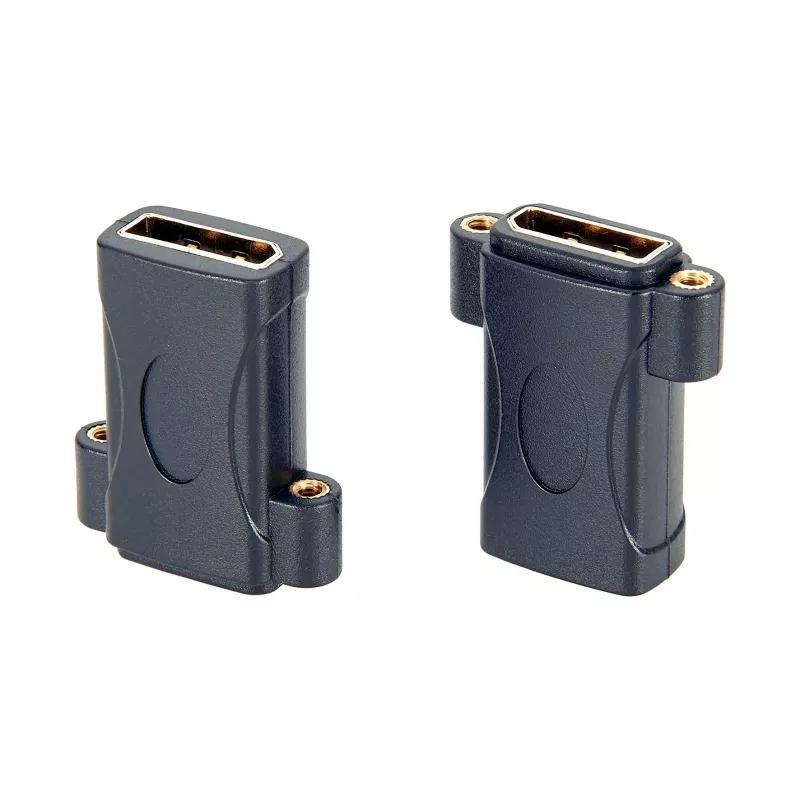 EXSYS EX-49304 panel-mount DisplayPort konektor samica-na-samicu adaptér, skrutkovateľný, 8K 60Hz