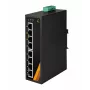 EXSYS EX-6226POE priemyselný 8-portový Gigabit PoE+ switch, 12-36VDC, DIN lišta
