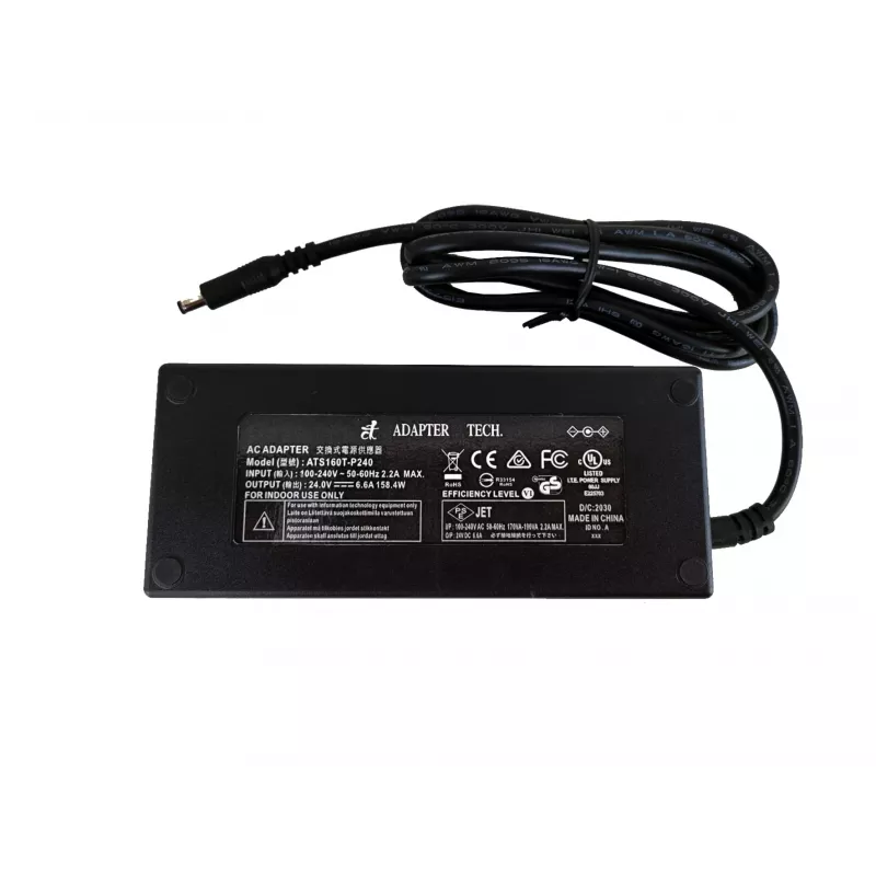 EXSYS 24V 6,6A AC/DC desktopový napájací zdroj s 5,5mm DC dutým konektorom (EX-6984)