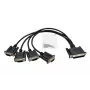 EXSYS EX-OPTC44-9-SM Octopus kábel 4 x 9 Pin Serial RS-232 breakout kábel, HD44 samec na 4x DB9 samec, 0,6m, čierny