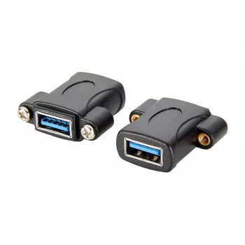 EXSYS EX-49301 USB 3.2 Gen 1 zabudovateľný adaptér, USB-A konektor samica na USB-A konektor samica, 5Gbps, čierny