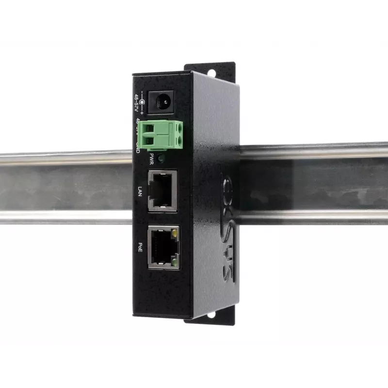 EXSYS EX-6009POE 90W Gigabit PoE++ injektor, 48-57V DC vstup na svorkovnicu, IEEE 802.3bt Type 4, montáž na DIN lištu/stenu