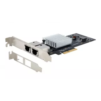 EXSYS Dual 10 Gigabit Ethernet PCIe x4 karta, Intel X550-AT2, 2x RJ45, Low-Profile EX-60222