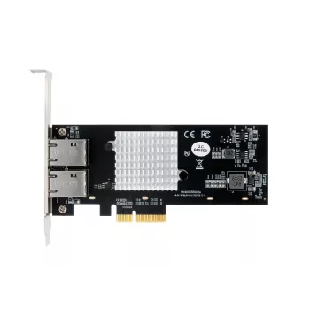 EXSYS Dual 10 Gigabit Ethernet PCIe x4 karta, Intel X550-AT2, 2x RJ45, Low-Profile EX-60222