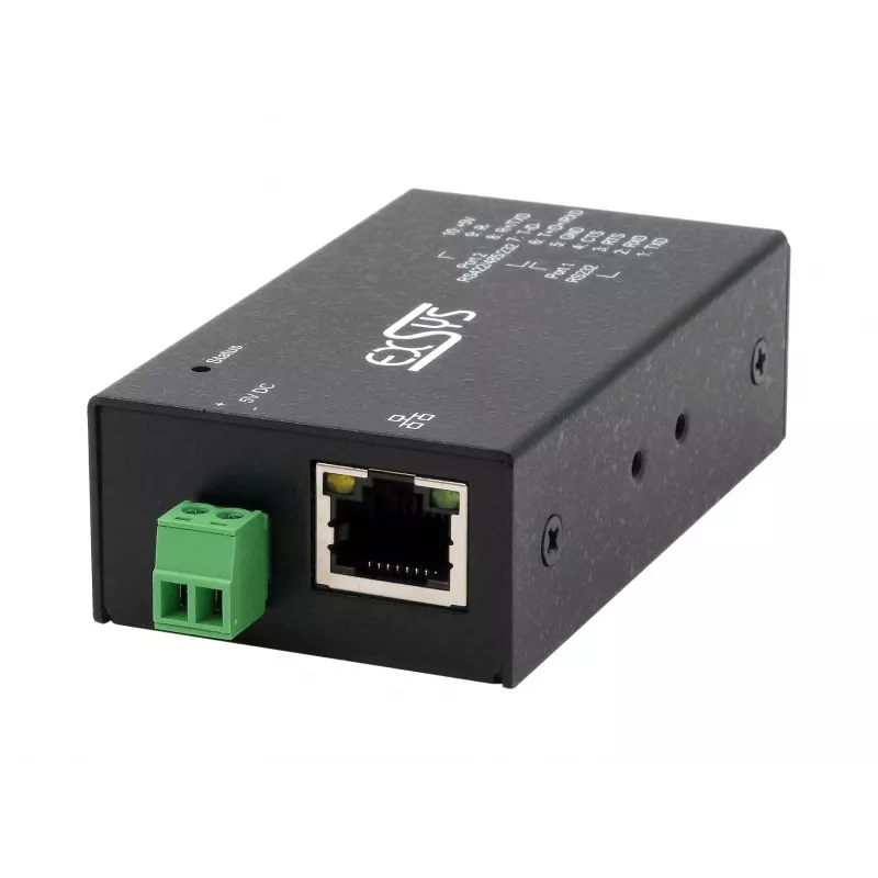 EXSYS EX-6131-2POE PoE na RS-232 a RS-422/485 sériový device server s montážnou sadou na DIN lištu a stenu