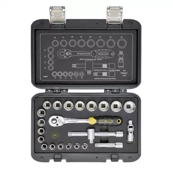 C.K Tools račňový súprava nástrčných kľúčov metrická, 23-dielna, 3/8