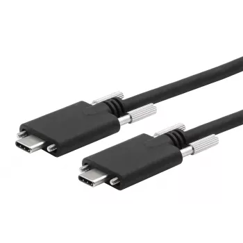 EXSYS USB 3.2 Gen 2x1 Type-C kábel so skrutkami, 3,0m, čierny EX-K1592V-3.0