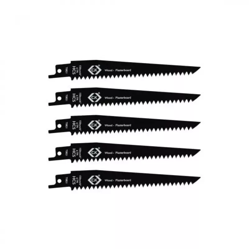 C.K Tools T0821 čepele do šabľovej píly 6 TPI, 150 mm, balenie 5 ks