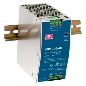 EXSYS Meanwell 240W napájací zdroj na DIN lištu 48V/5A - NDR-240-48 (EX-6976)