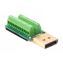 EXSYS EX-49052 DisplayPort konektor samec na 20-pinový skrutkovací svorkový blok adaptér