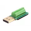 EXSYS EX-49052 DisplayPort konektor samec na 20-pinový skrutkovací svorkový blok adaptér