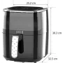 QUIN 4,5L digitálna teplovzdušná fritéza, 1500W, 80-200°C, 60-min časovač, 8 predvolieb, čierna