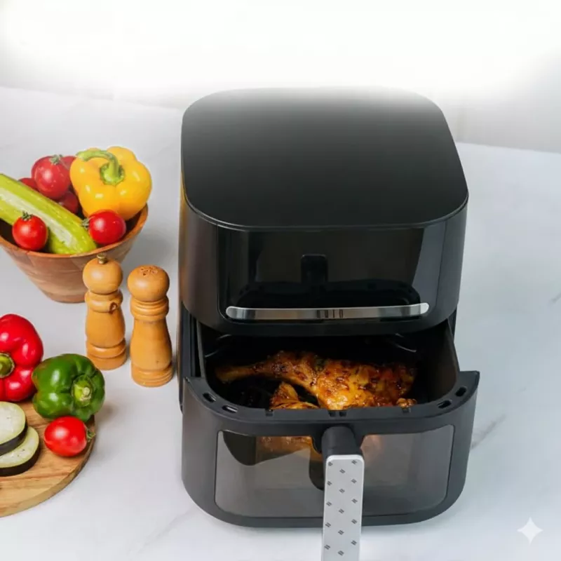 QUIN YJ-6505ADV digitálna teplovzdušná fritéza 6,5L čierna