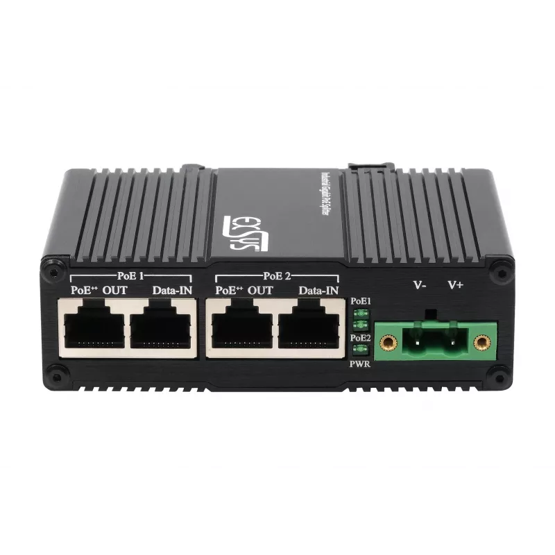 EXSYS 2-port PoE++ 10 Gigabit injektor 90W, -40°C až +80°C (EX-60350)
