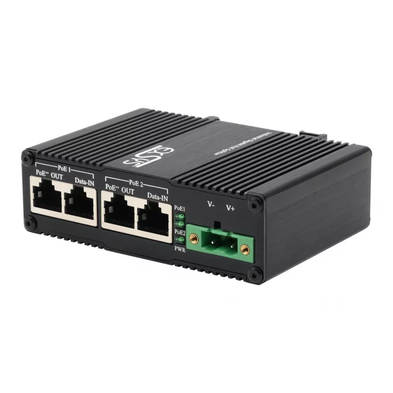 EXSYS 2-port PoE++ 10 Gigabit injektor 90W, -40°C až +80°C (EX-60350)