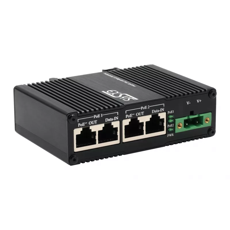 EXSYS 2-port PoE++ 10 Gigabit injektor 90W, -40°C až +80°C (EX-60350)