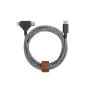 Native Union Belt Cable Duo USB-C na USB-C/Lightning pletený kábel 1,5 m čierna