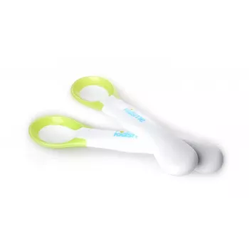 Kidsme lyžičky na kŕmenie s indikáciou teploty, balenie 2 ks, limetka, 6m+