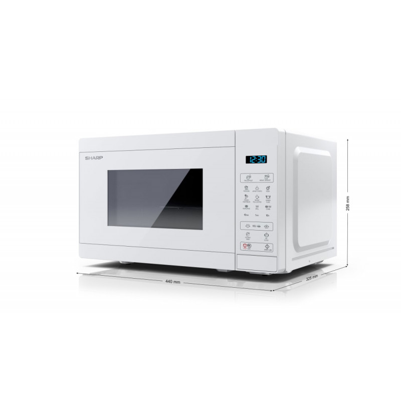 Sharp YC-MG02E-C 2-in-1 kombinovaná mikrovlnná rúra s grilom, 20 L, 800 W, krémová